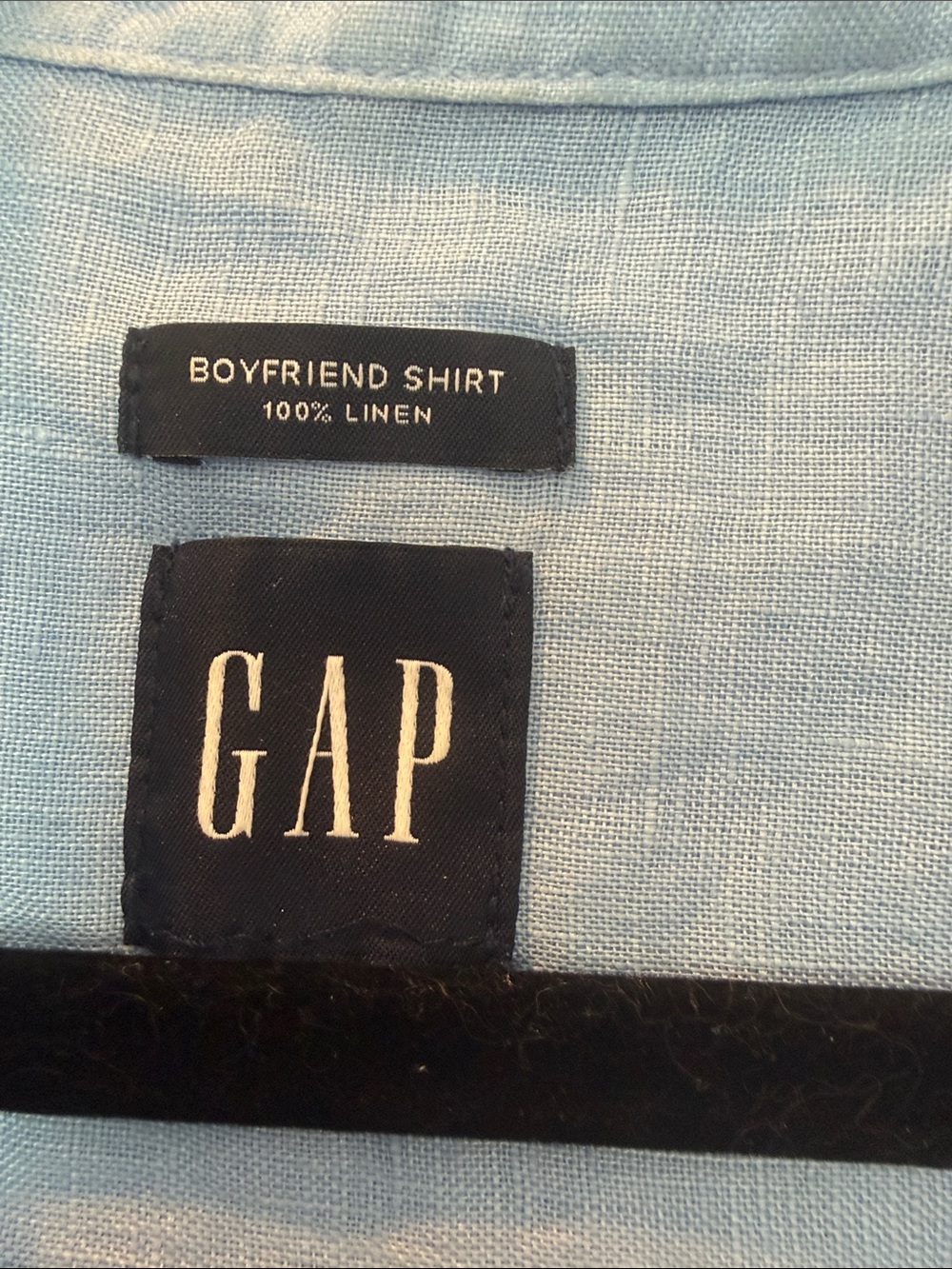 GAP Sky Blue Linen Button-Down Shirt - Picture 3 of 5